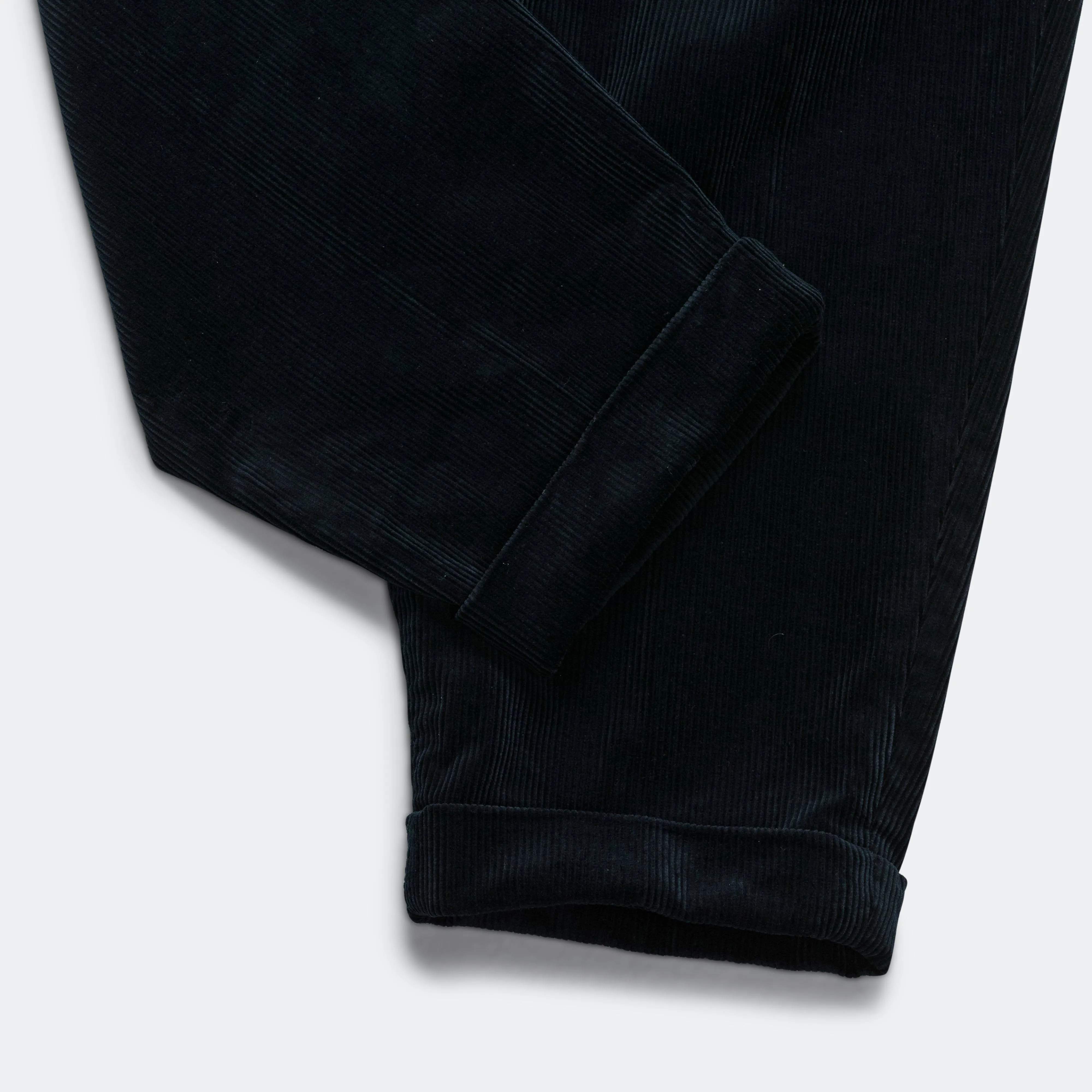 2 Pleats Trousers Corduroy - Navy