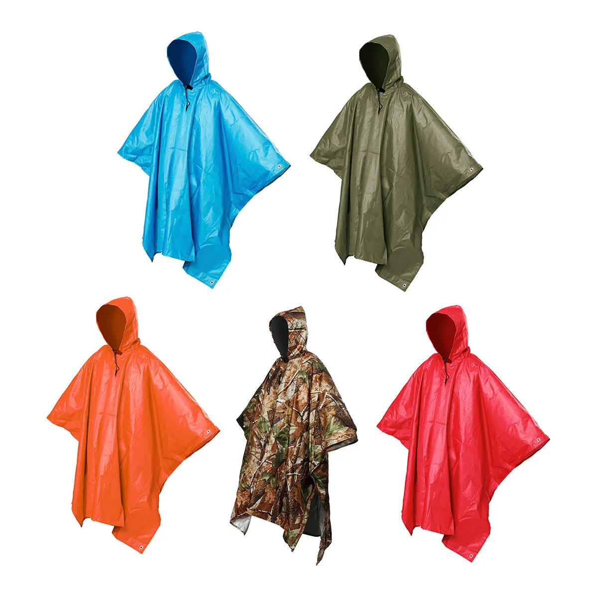 3 In 1 Multifunctional Raincoat Poncho Backpack Camouflage Rain Cover Awning Tent Rainning Clothing