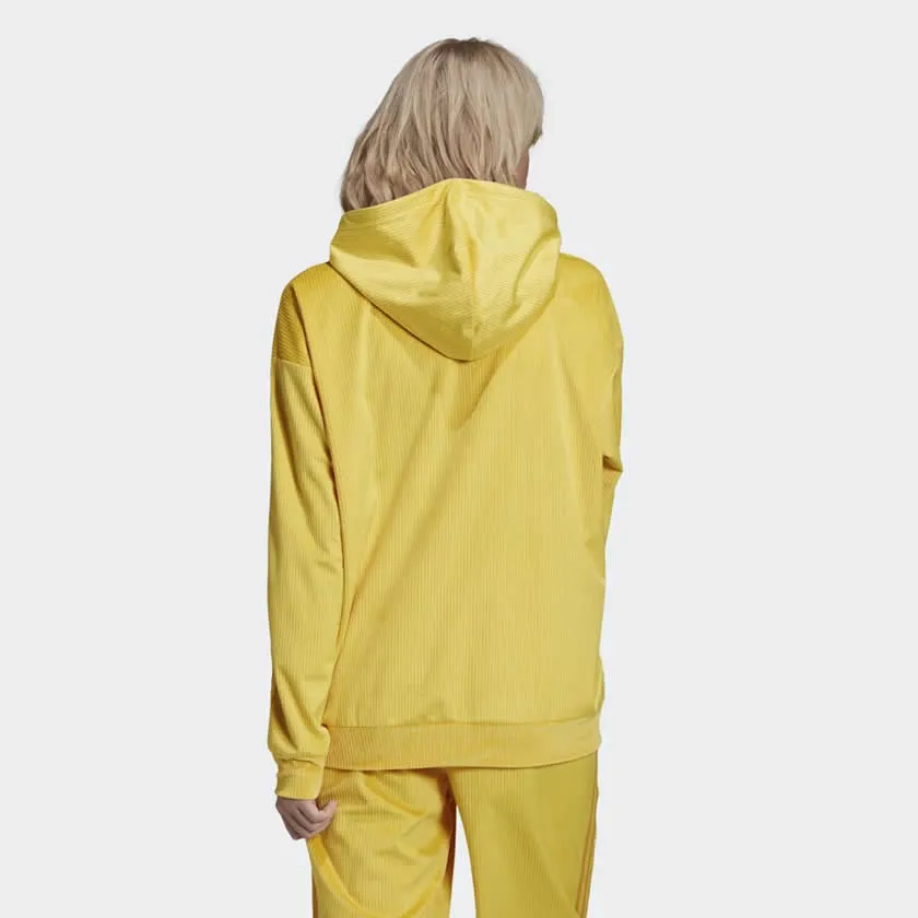 Adidas Originals Women's Velvet Corduroy Hoodie - Yellow