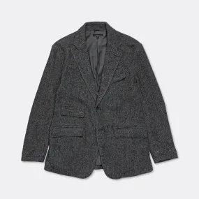 Andover Jacket - Grey Poly Wool Herringbone