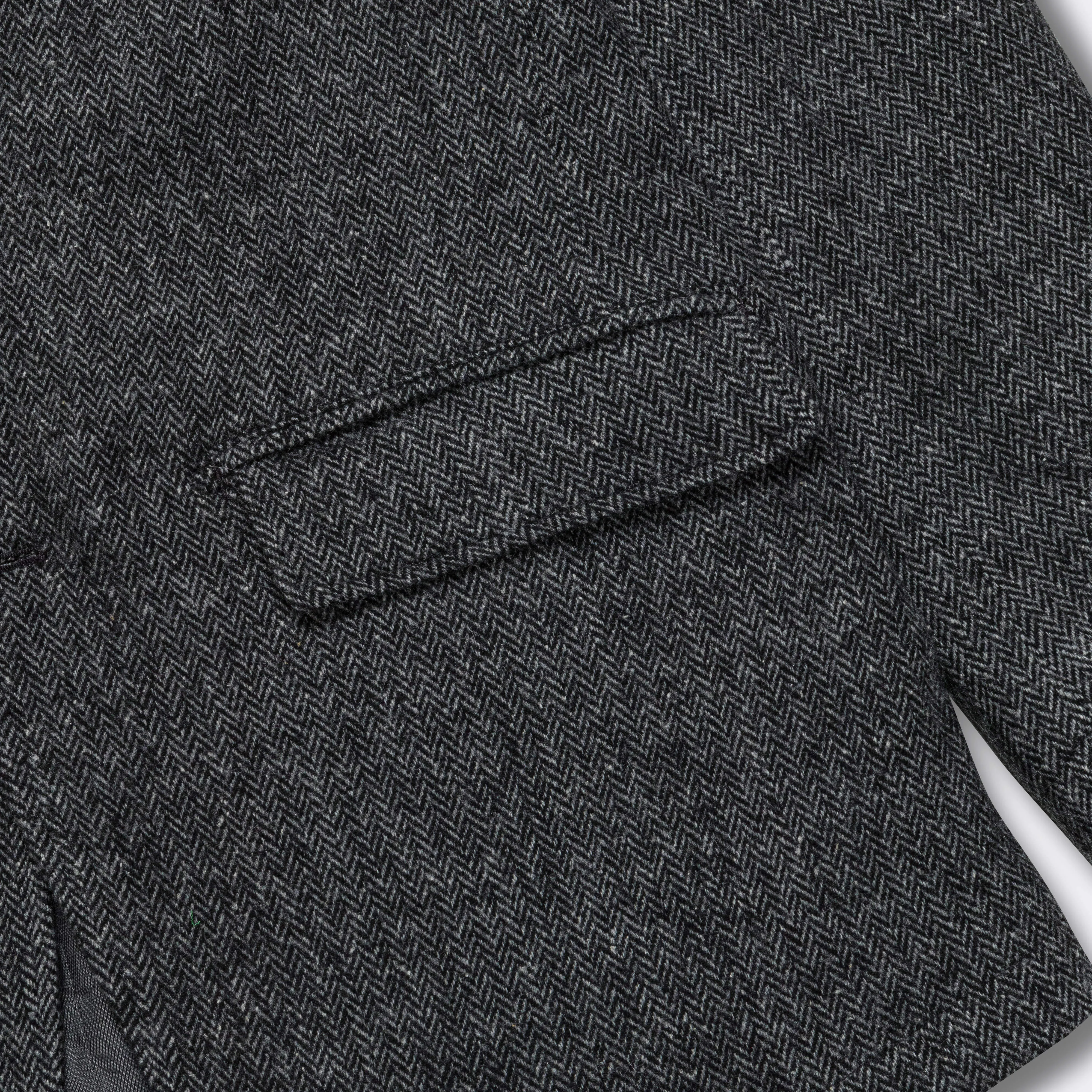 Andover Jacket - Grey Poly Wool Herringbone