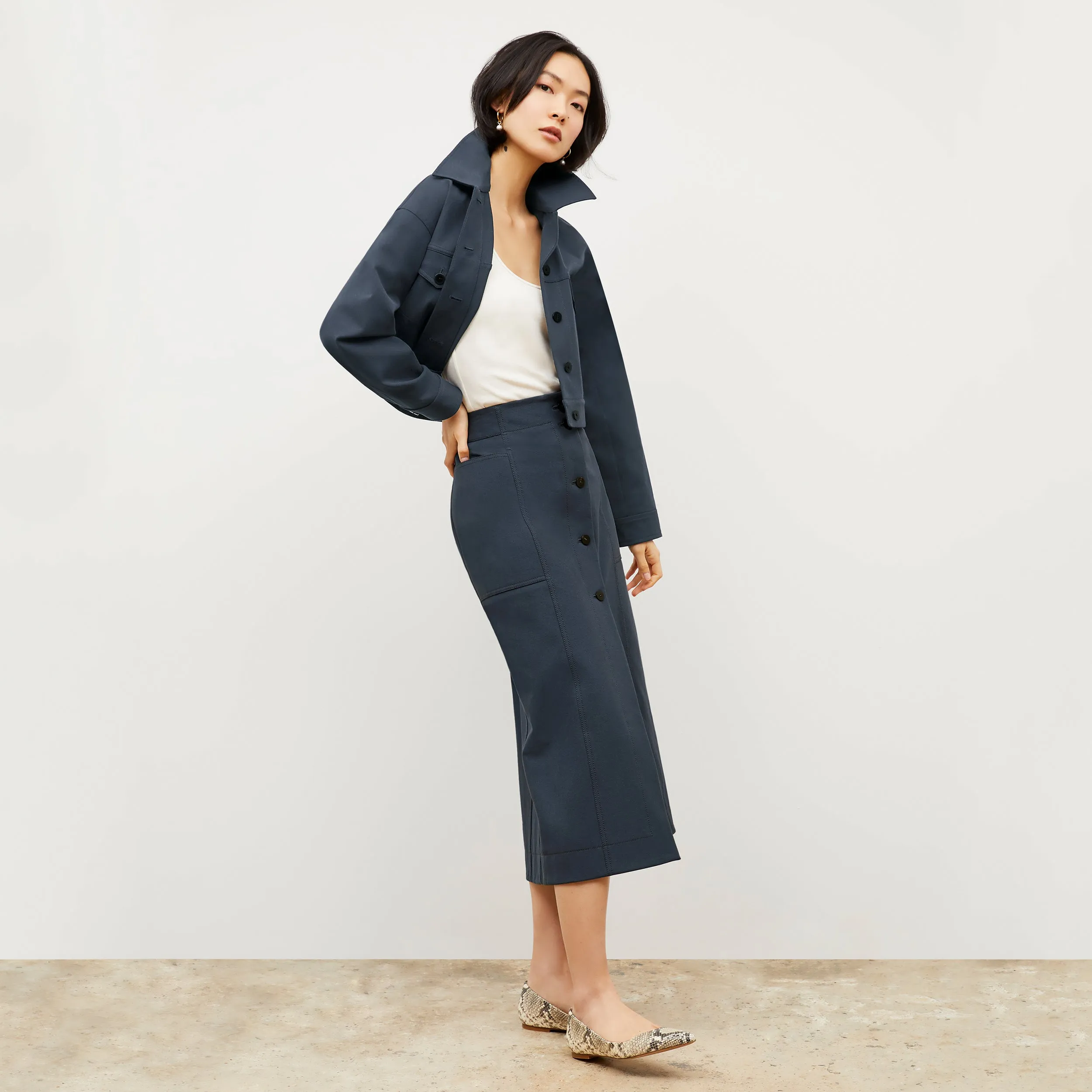 Anna Jacket - Eco Better Than Denim :: Dusty Indigo