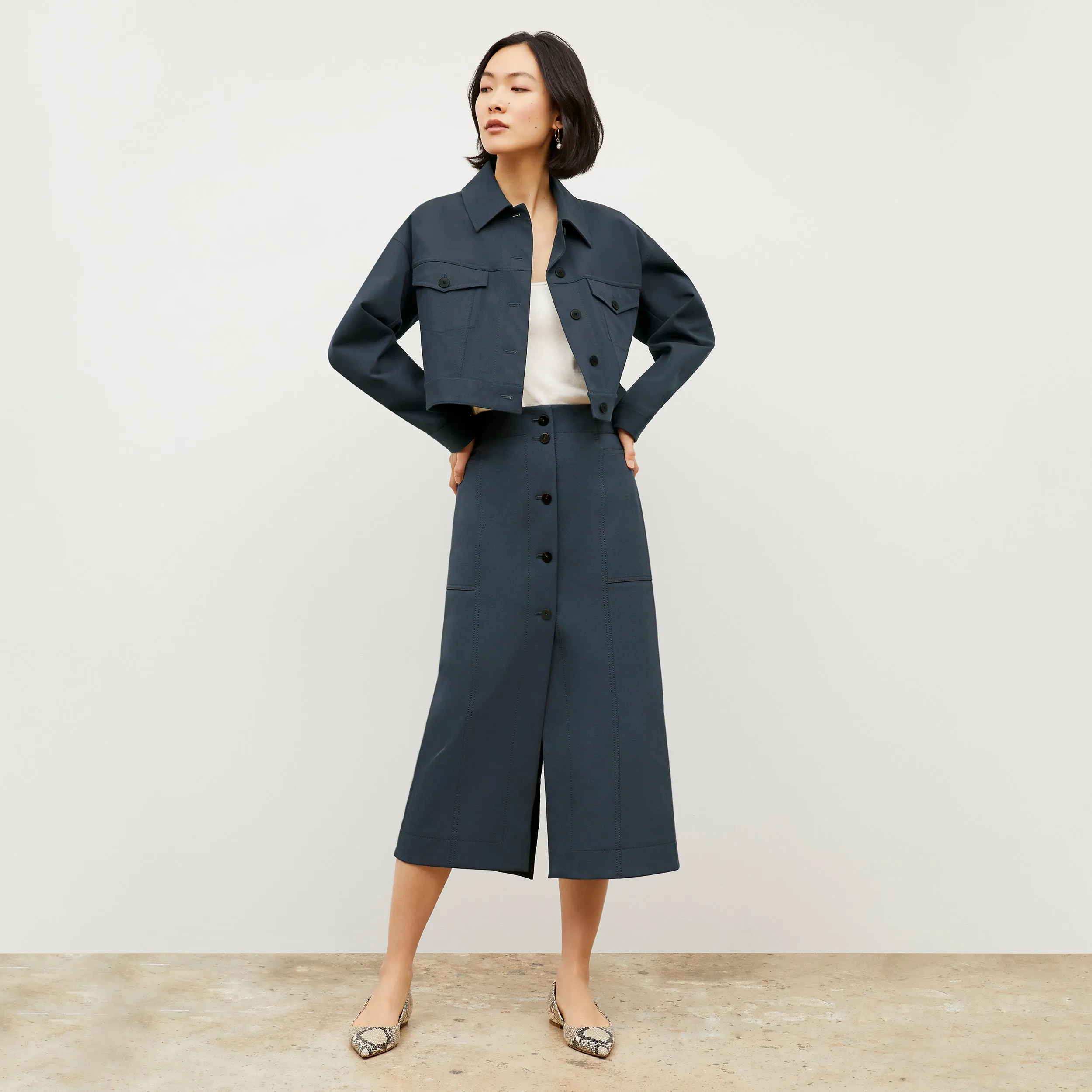 Anna Jacket - Eco Better Than Denim :: Dusty Indigo