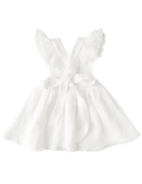 Ariella Pinafore Dress - Warm White