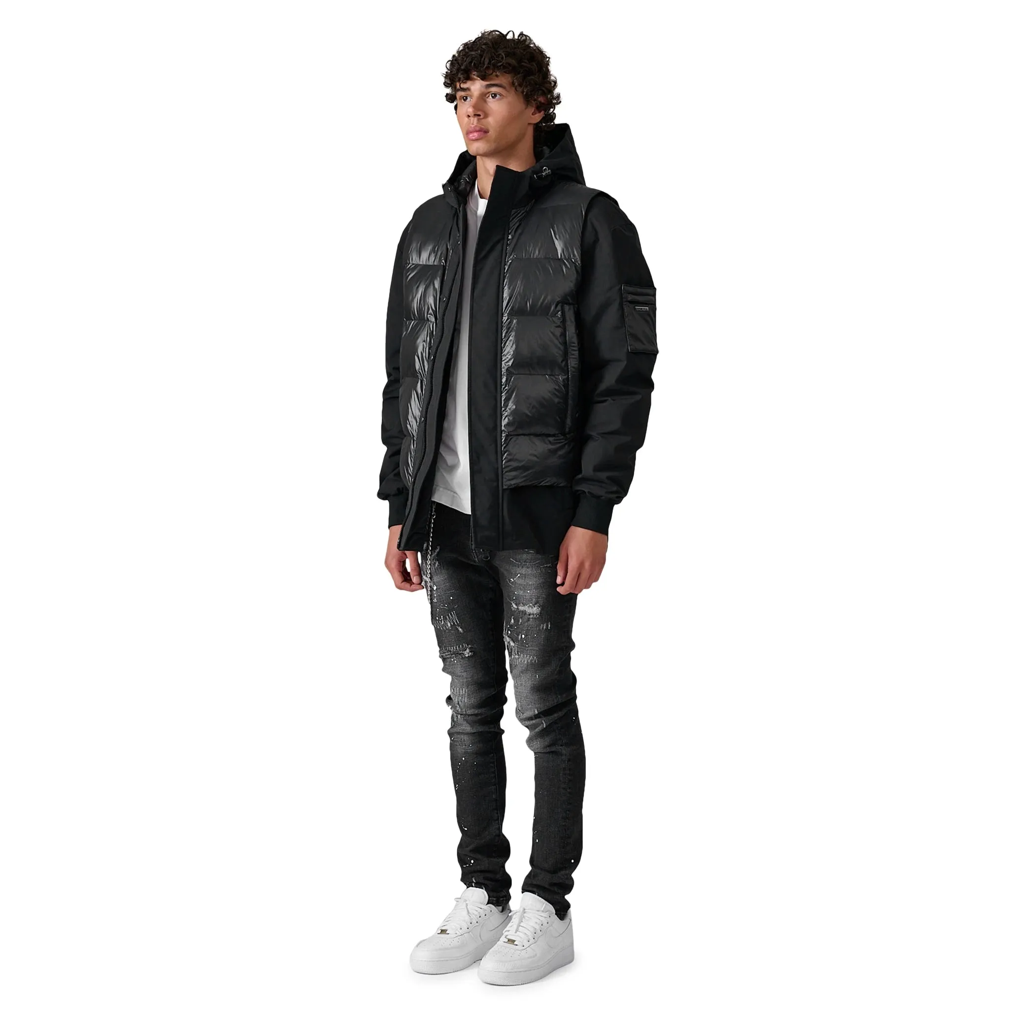 Azat Mard Black Down Puffer Jacket