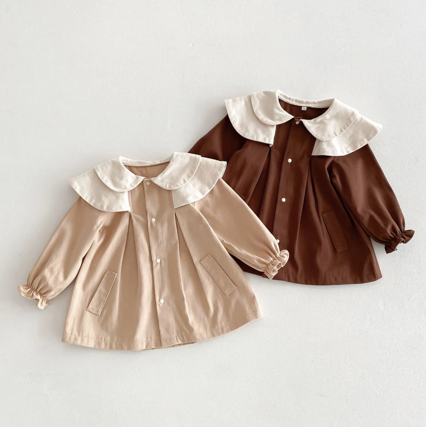 Baby Kid Girls Solid Color Jackets Outwears Wholesale 24030197