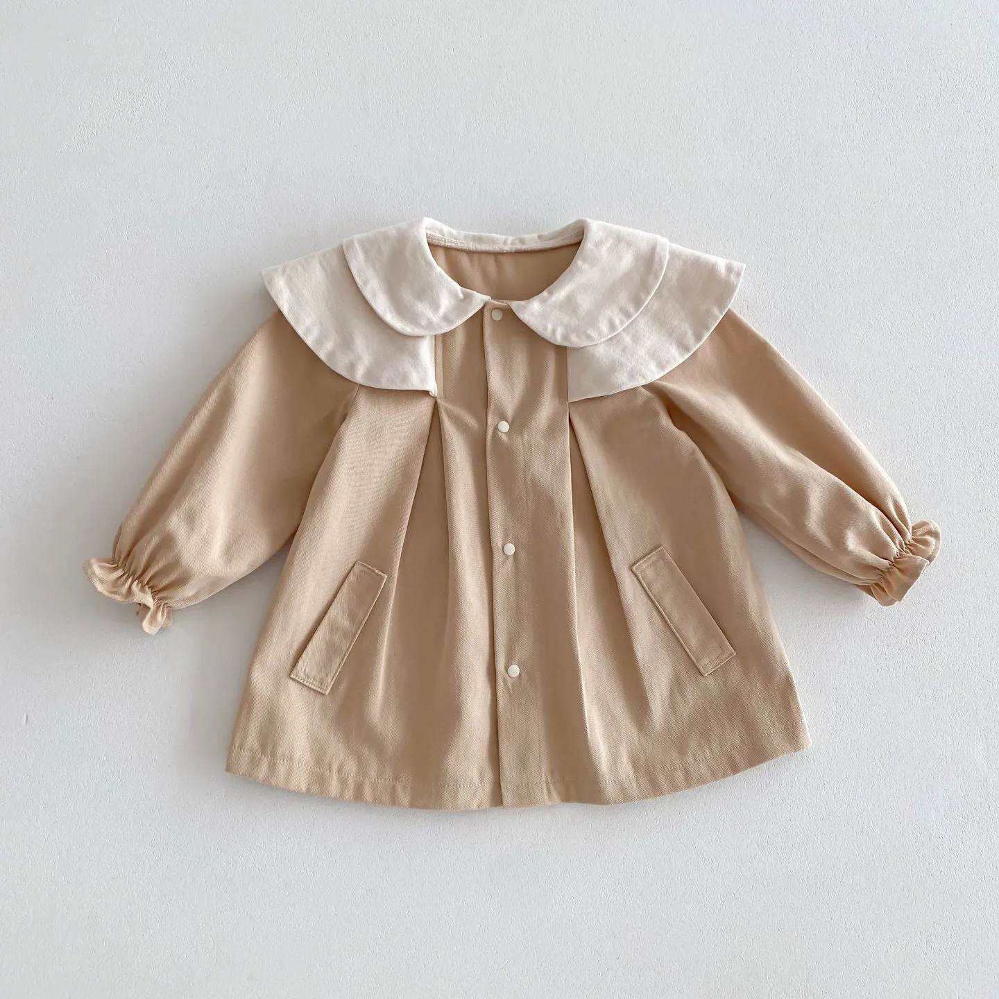 Baby Kid Girls Solid Color Jackets Outwears Wholesale 24030197