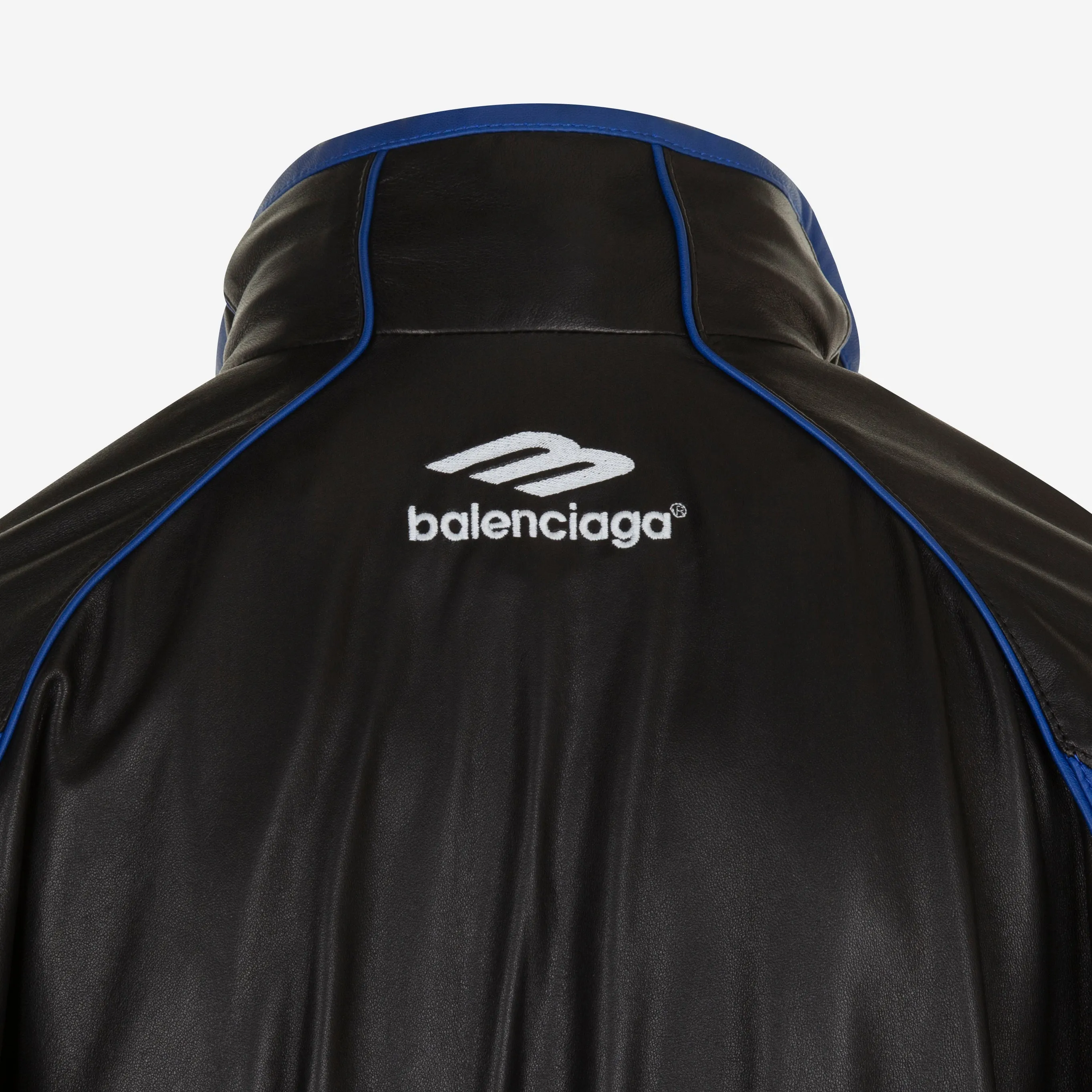 Balenciaga 3B Iconic Sports Leather Tracksuit Jacket for Men – Stylish and Contemporary Design