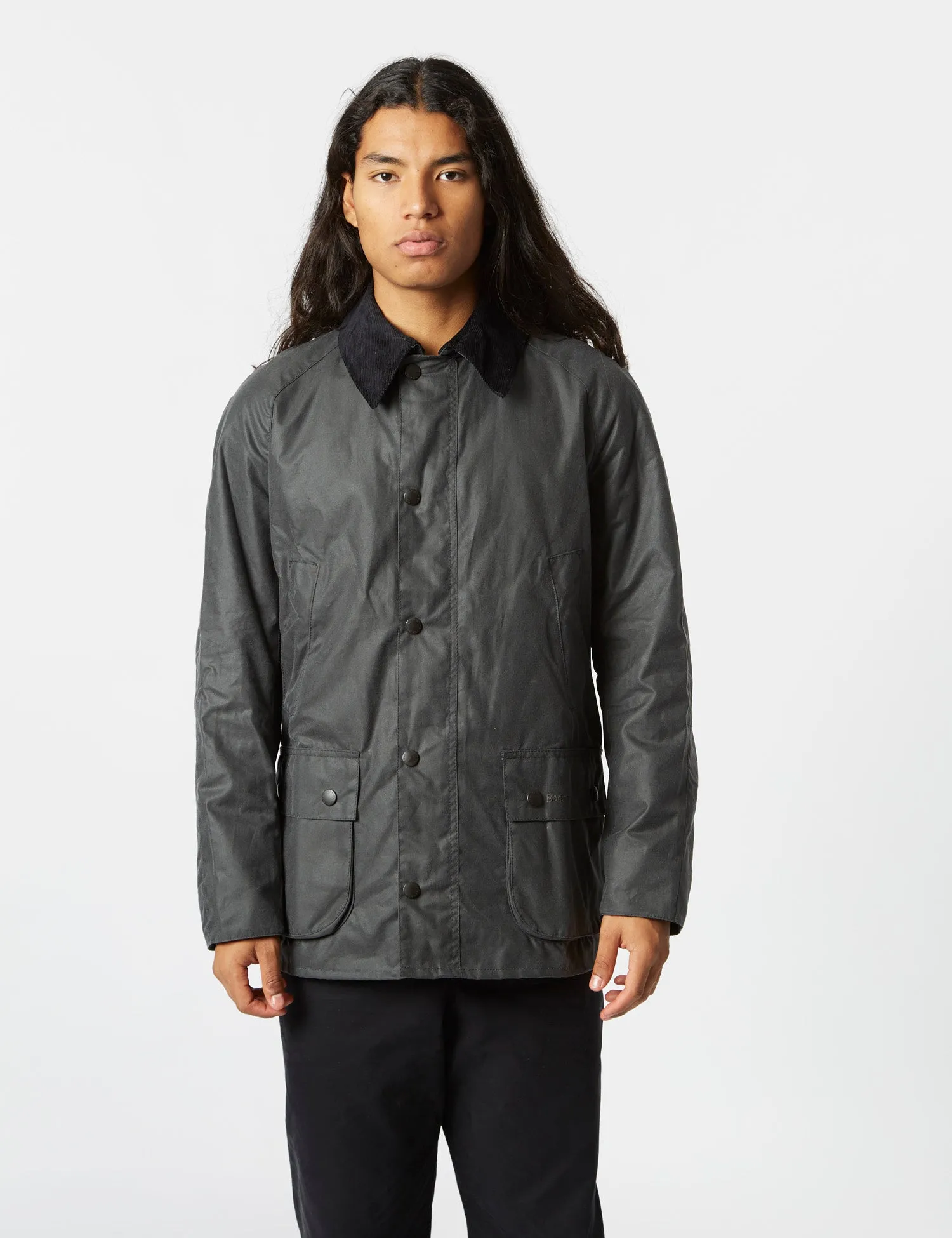 Barbour Ashby Wax Jacket - Grey/Classic