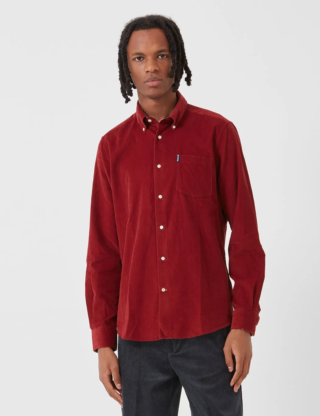 Barbour Cord 1 Tailored Shirt - Rust Red