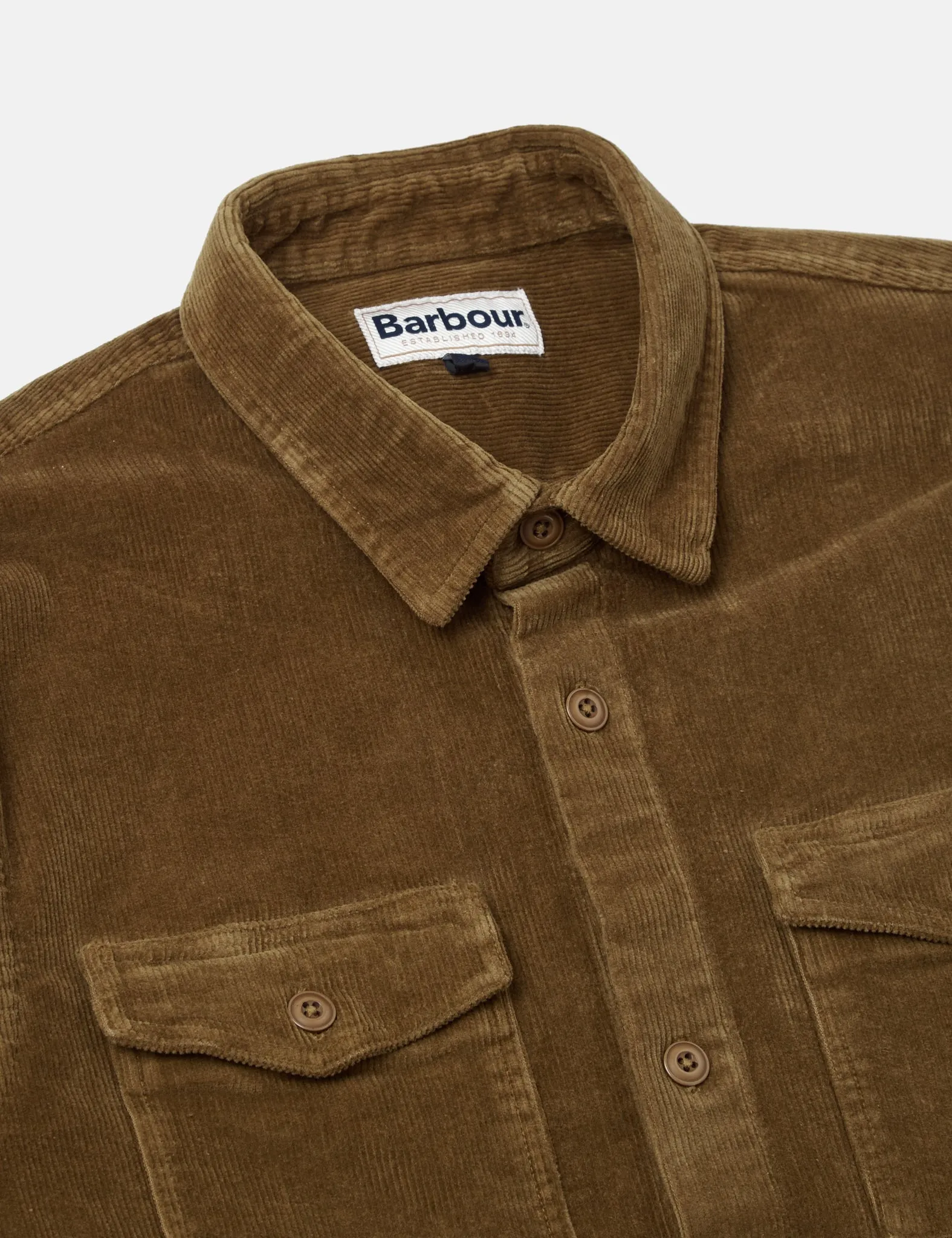 Barbour Corduroy Overshirt - French Sandstone Brown