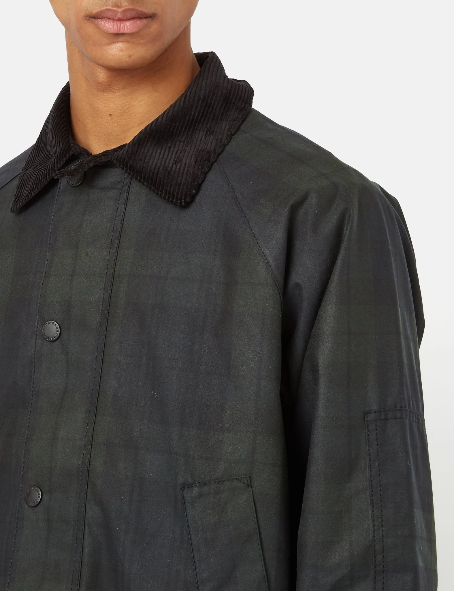 Barbour SL Blackwatch Nara Wax Jacket - Blackwatch Tartan