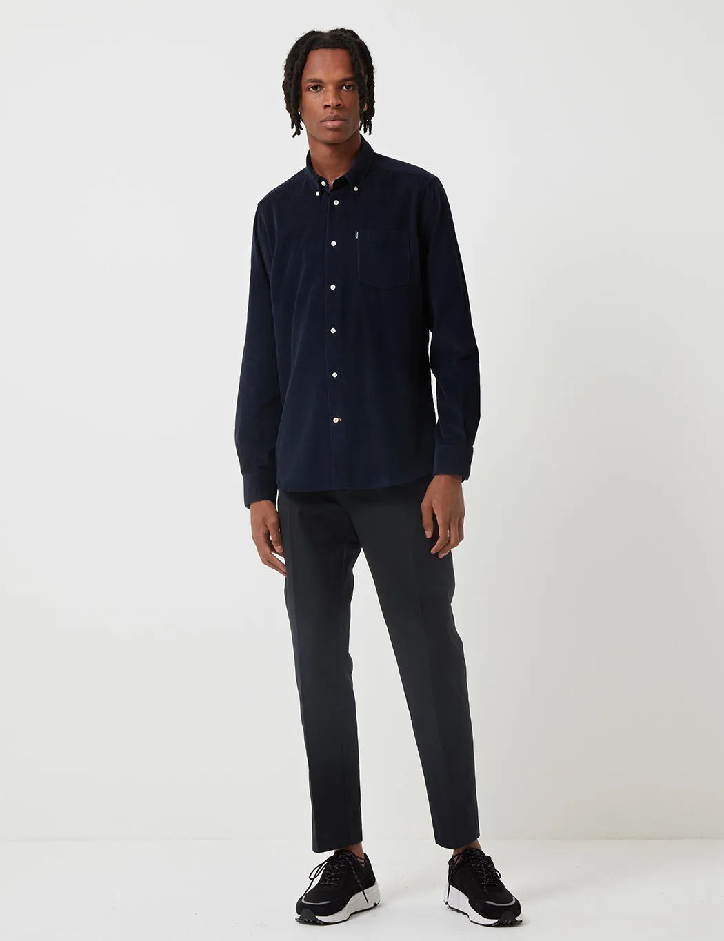 Barbour Stapleton Morris Cord Shirt - Navy Blue