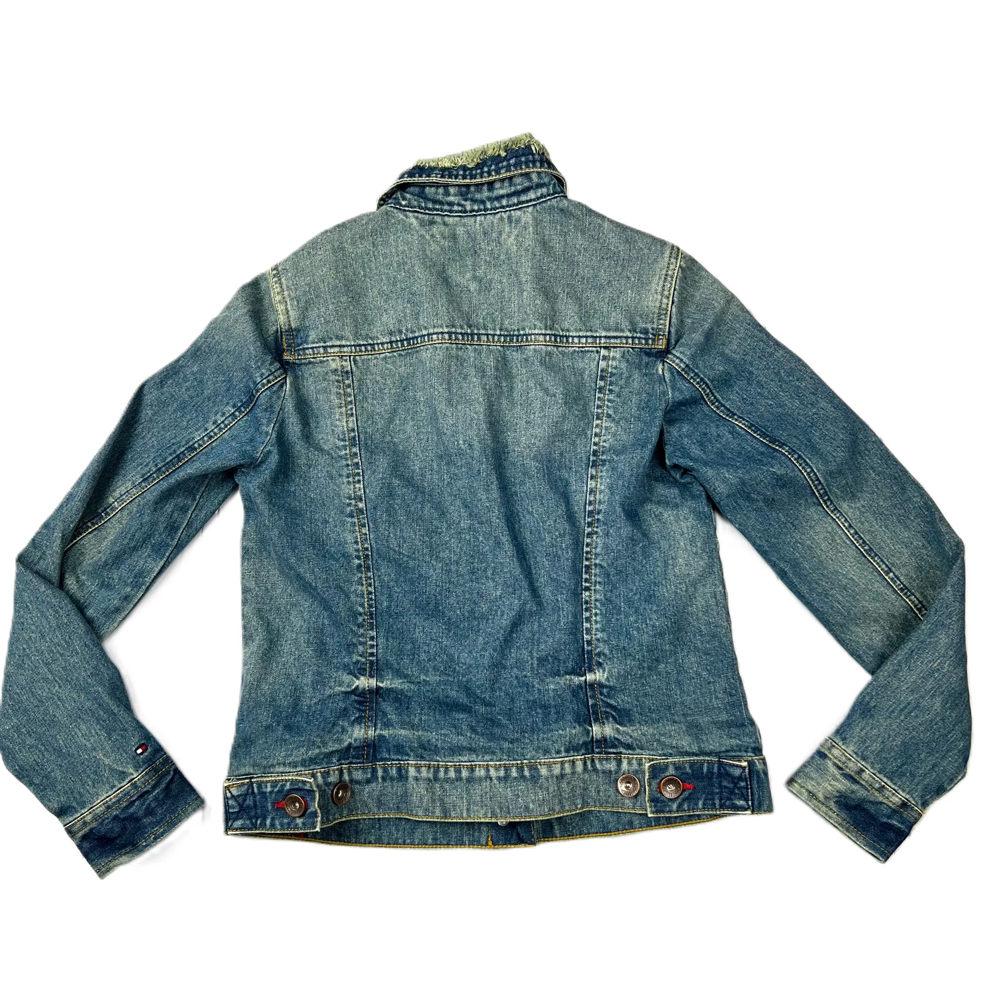 Blue Denim Jacket Denim By Tommy Hilfiger, Size: S