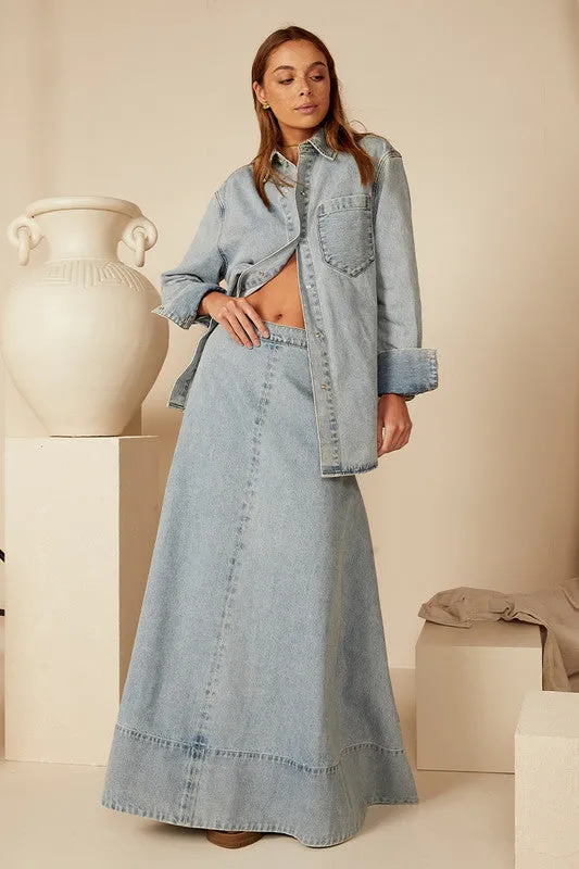 Bohemian Traders | Denim Circle Skirt