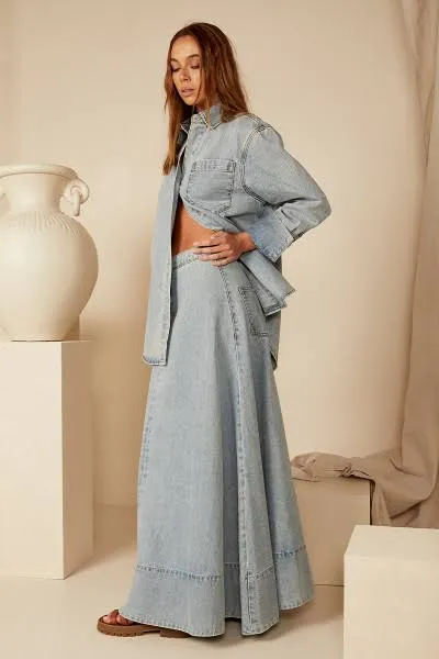 Bohemian Traders | Denim Circle Skirt