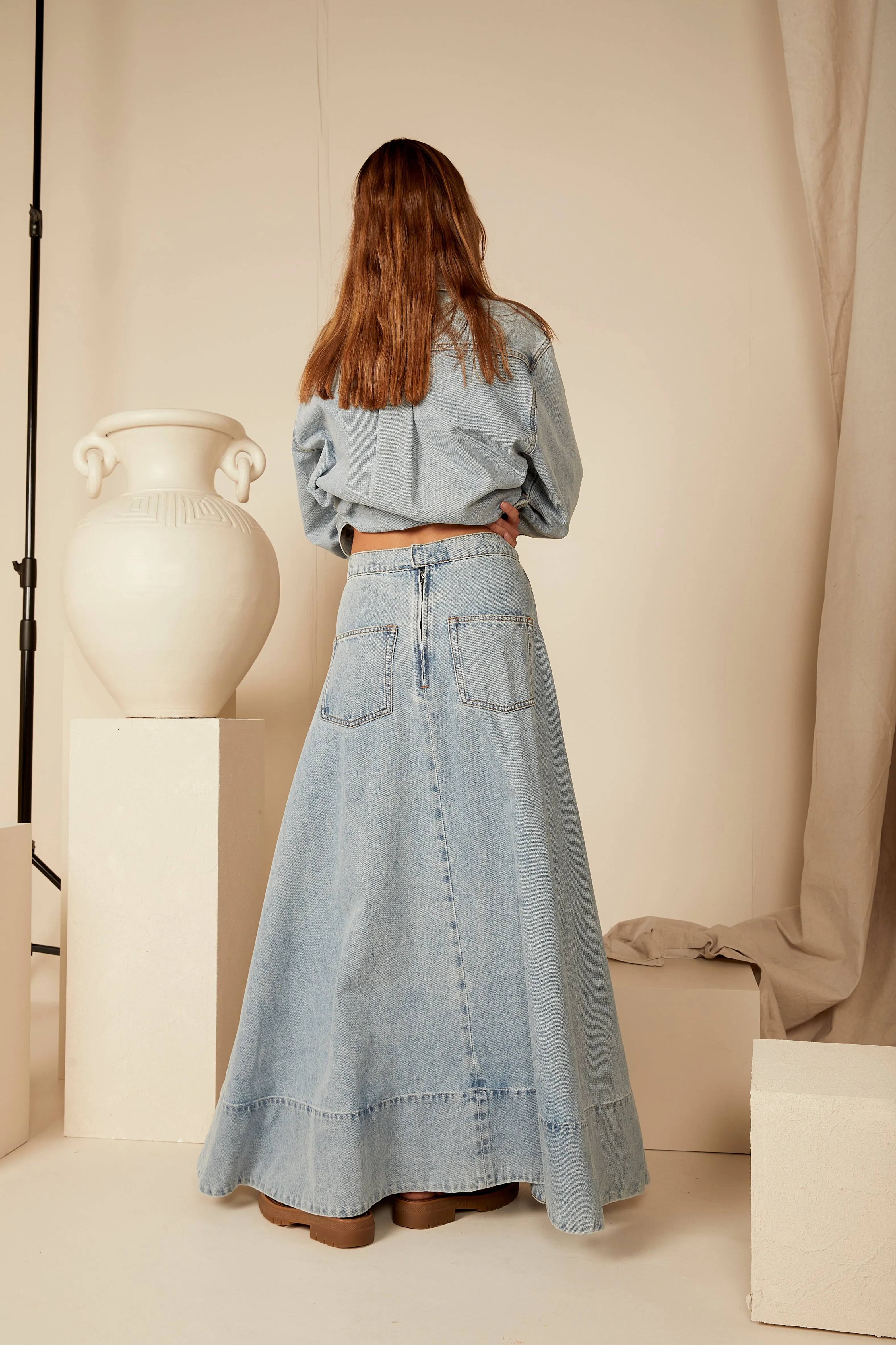 Bohemian Traders | Denim Circle Skirt