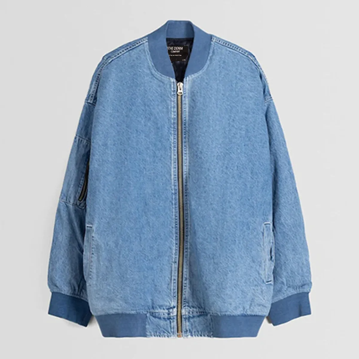 Bomber Jacket With Rib