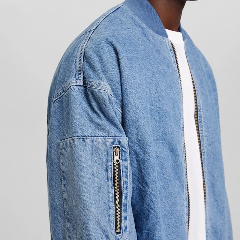 Bomber Jacket With Rib