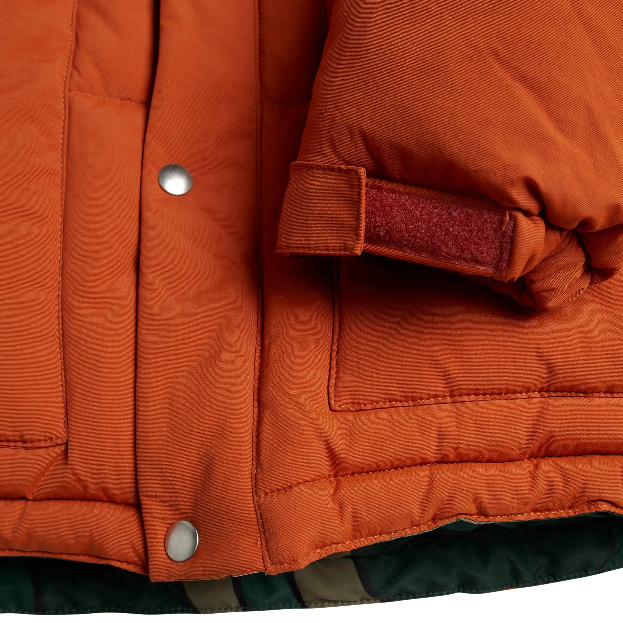 By Parra Trees In The Wind Puffer Jacket Sienna Orange 50242