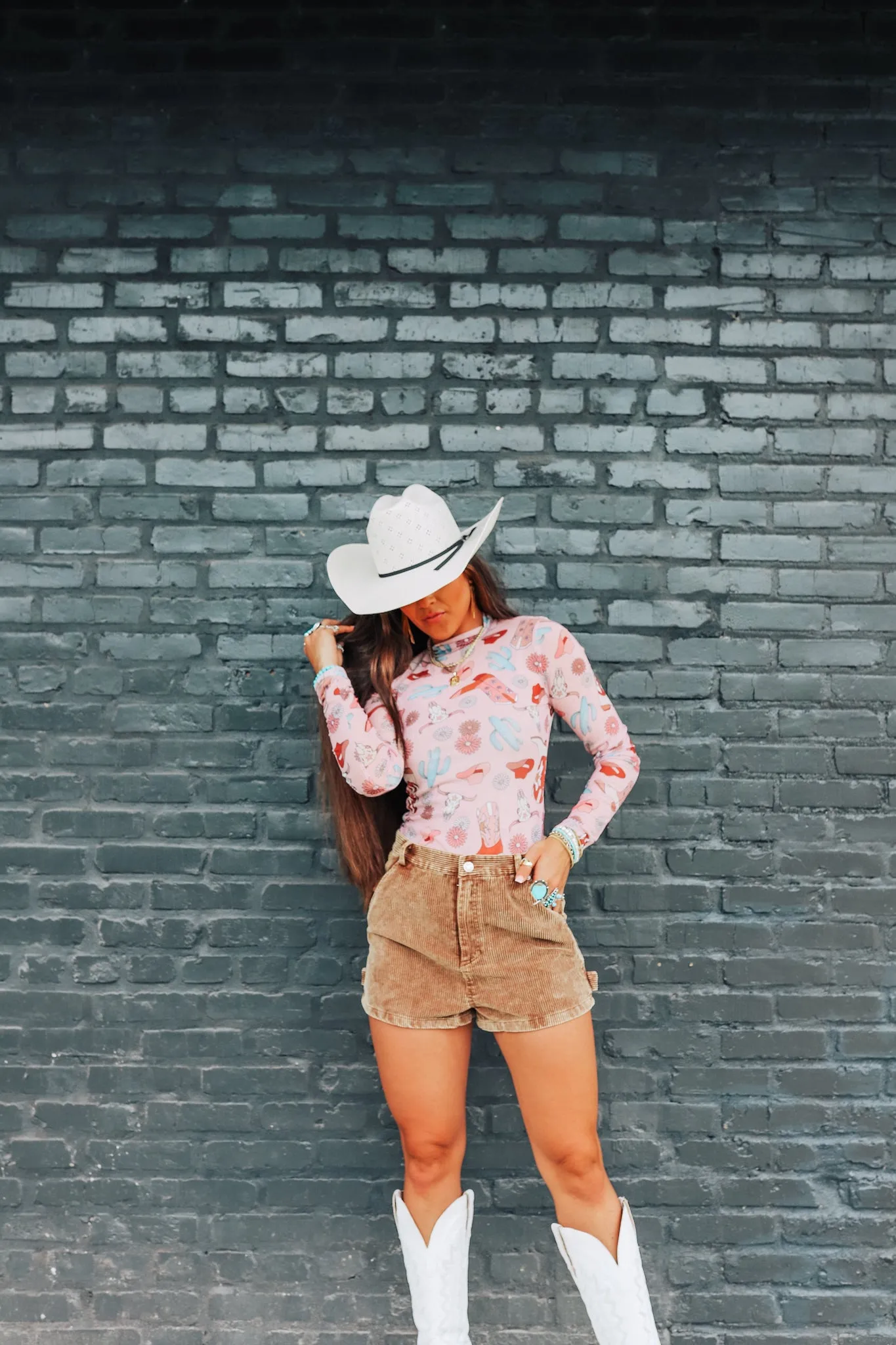 Camel Washed Corduroy Shorts