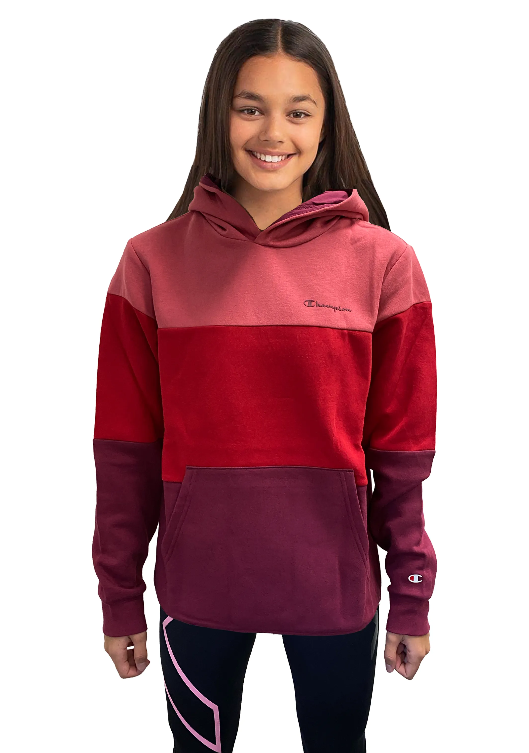 Champion Junior EU Colourmix Hoodie  Red <br> KW43A1 AMR