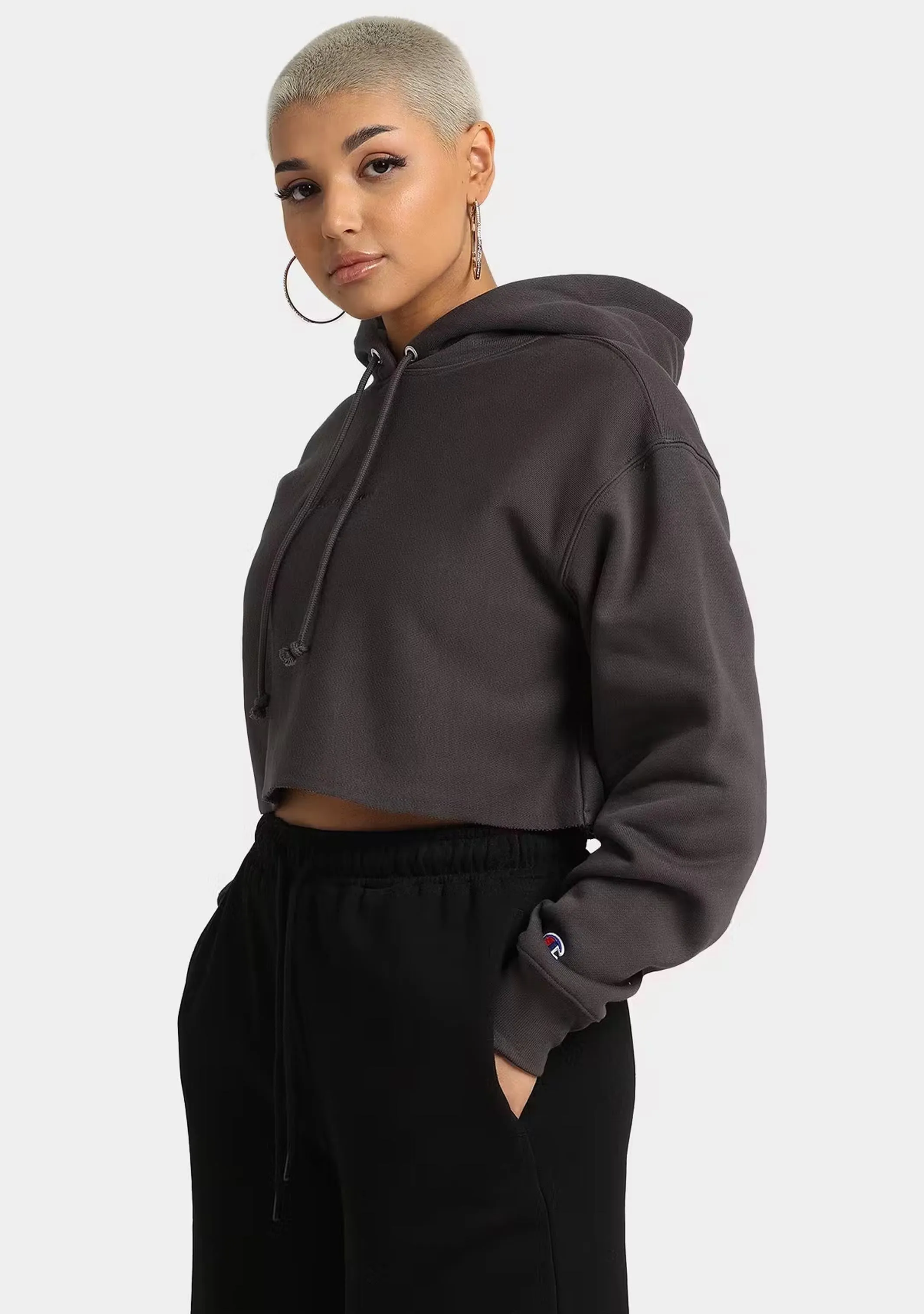 Champion Women's Reverse Weave Dye Cropped Hoodie <br> CRYLN FWB