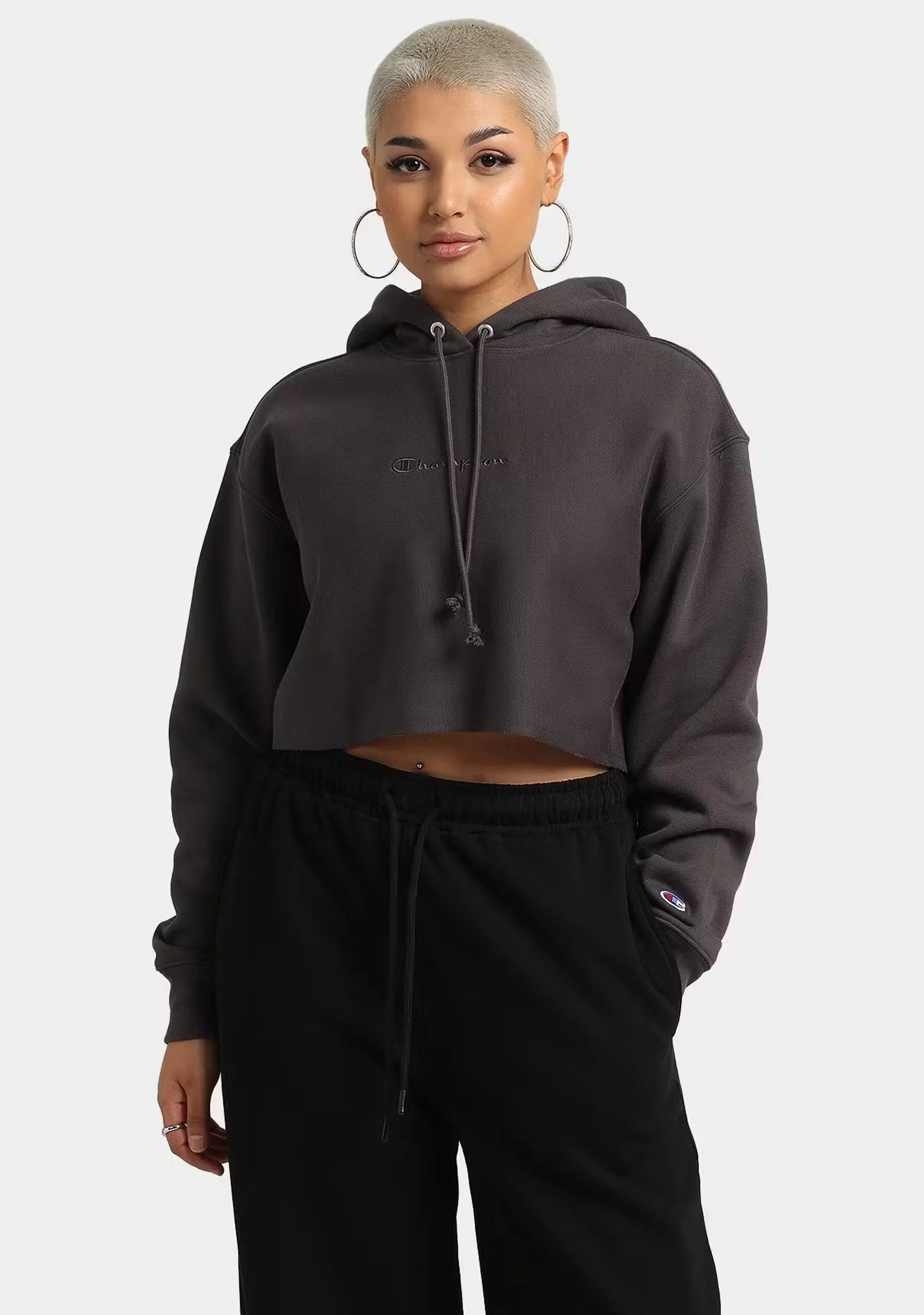 Champion Women's Reverse Weave Dye Cropped Hoodie <br> CRYLN FWB