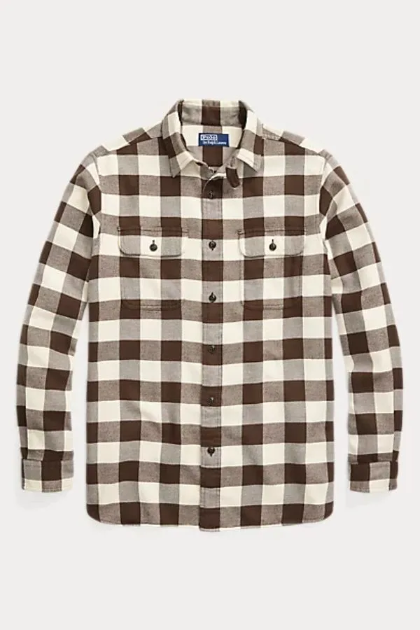 Classic Fit Checked Twill Workshirt