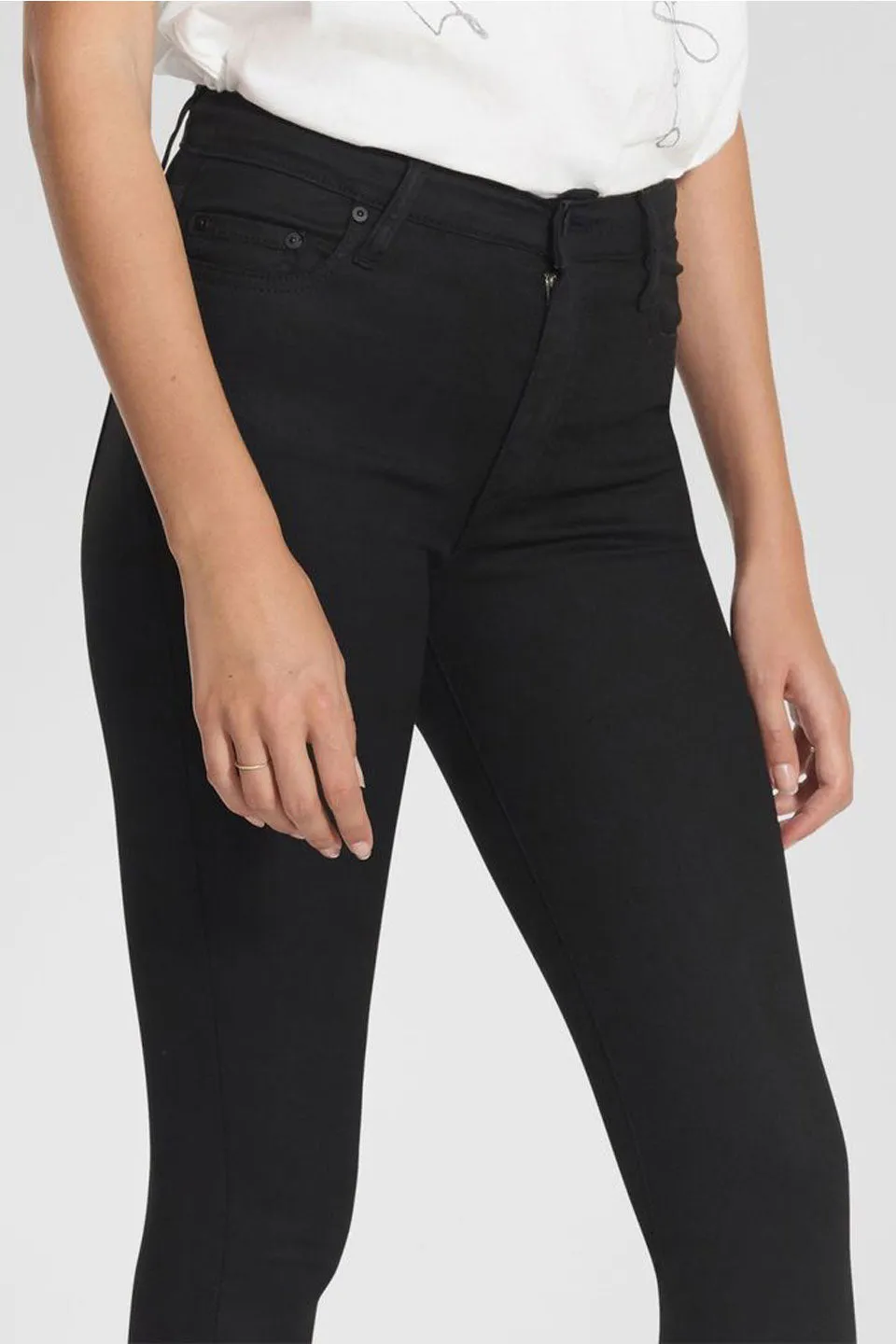 Cult Skinny Ankle Coated Blackout Denim Jean