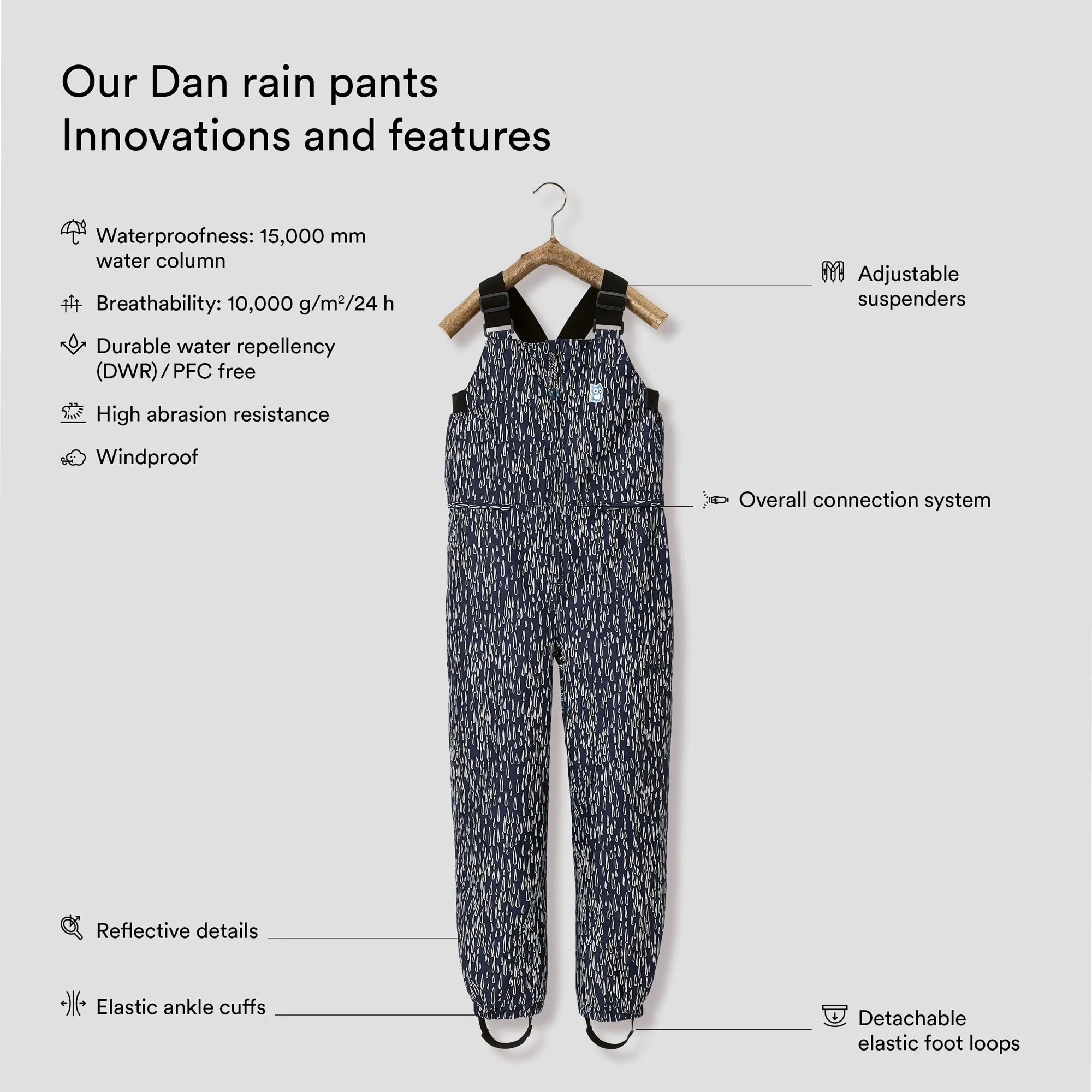 Dan rain pants "Twine"