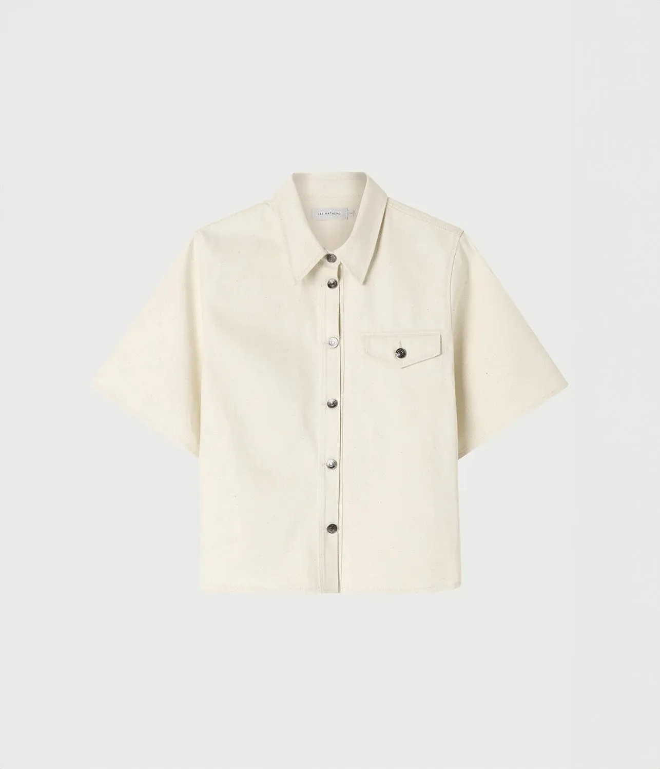 DENIM SHORT SLEEVE SHIRT - OAT