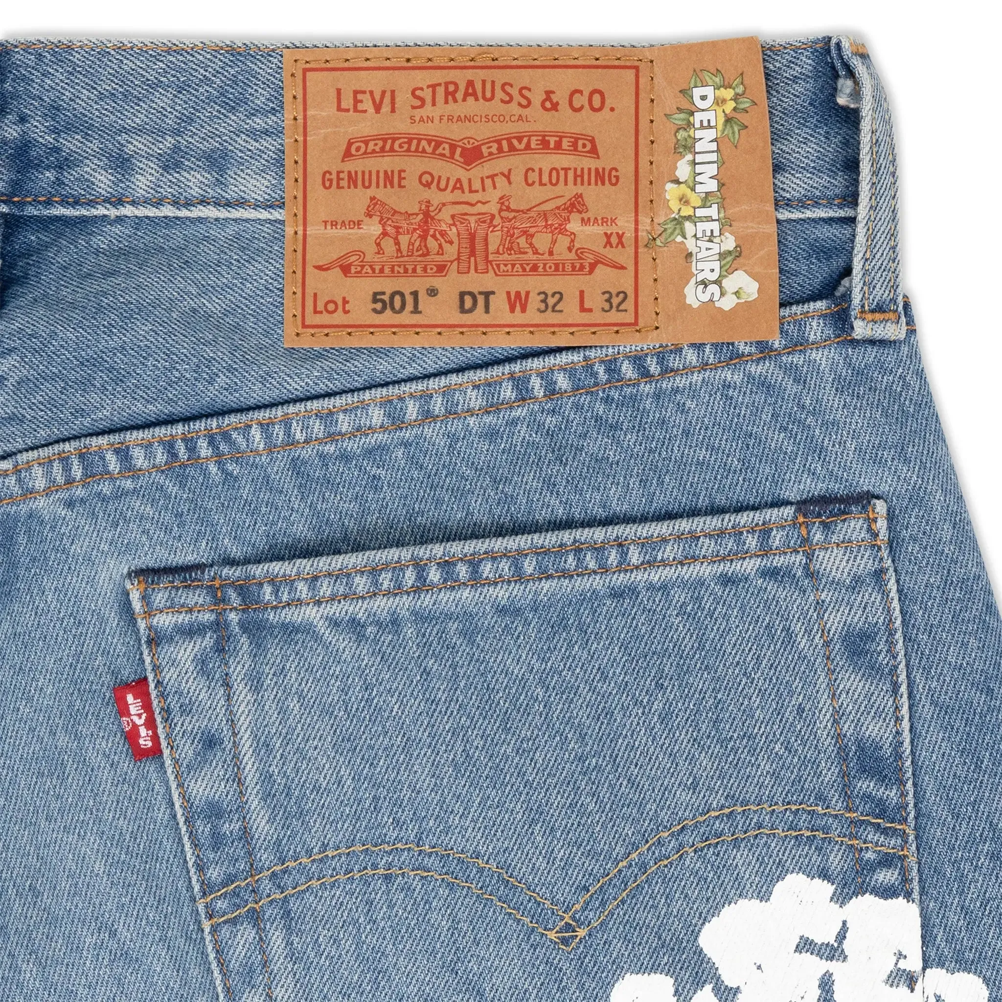 Denim Tears x Levi's Cotton Wreath Jeans Light Wash