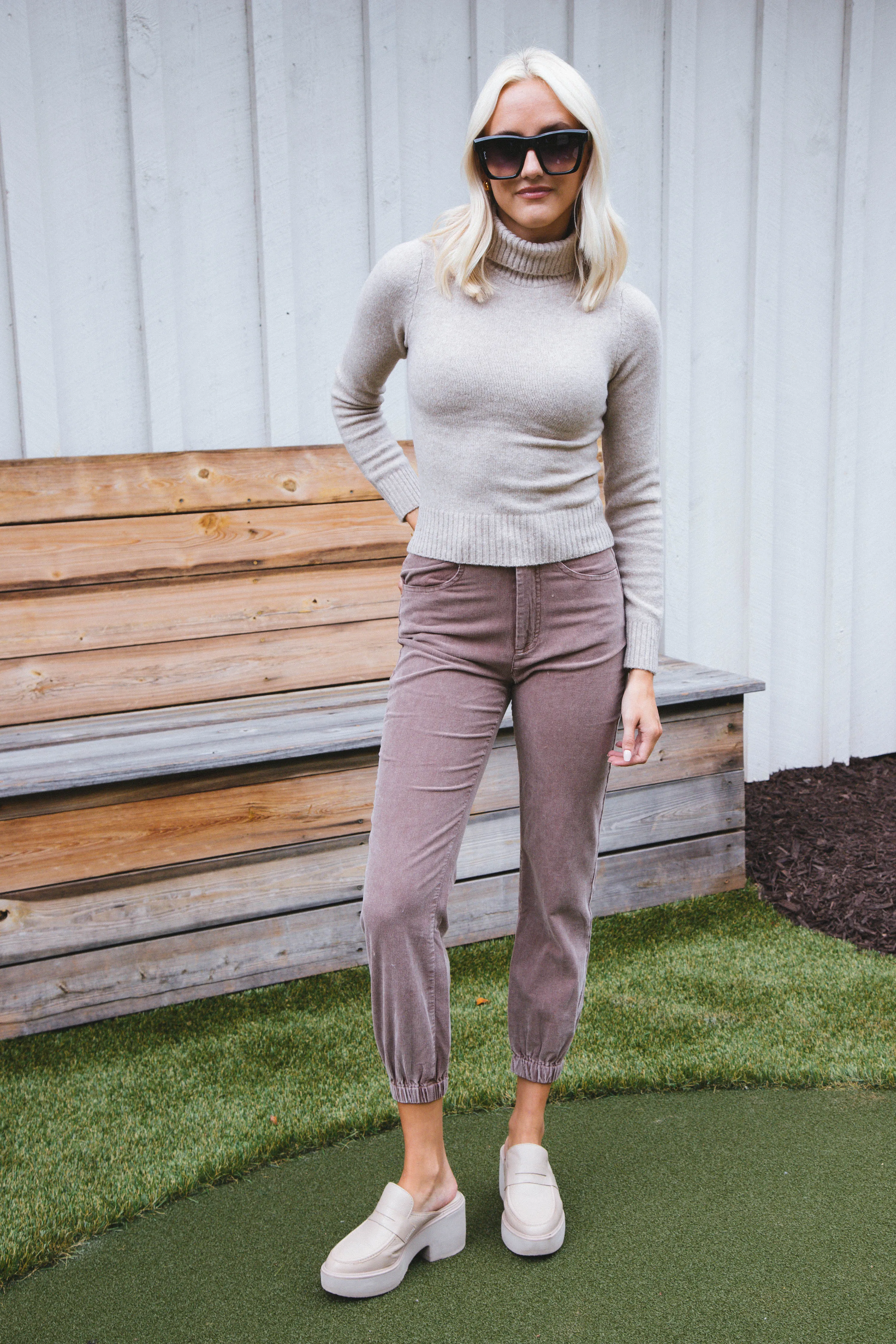 Get Like This Washed Corduroy Pants, Washed Brown | Sadie & Sage