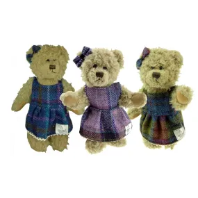 Girl Teddy Bear with Harris Tweed Clothing