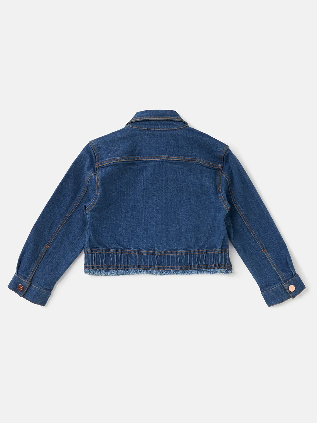 Girls Blue Full Sleeves Denim Jacket