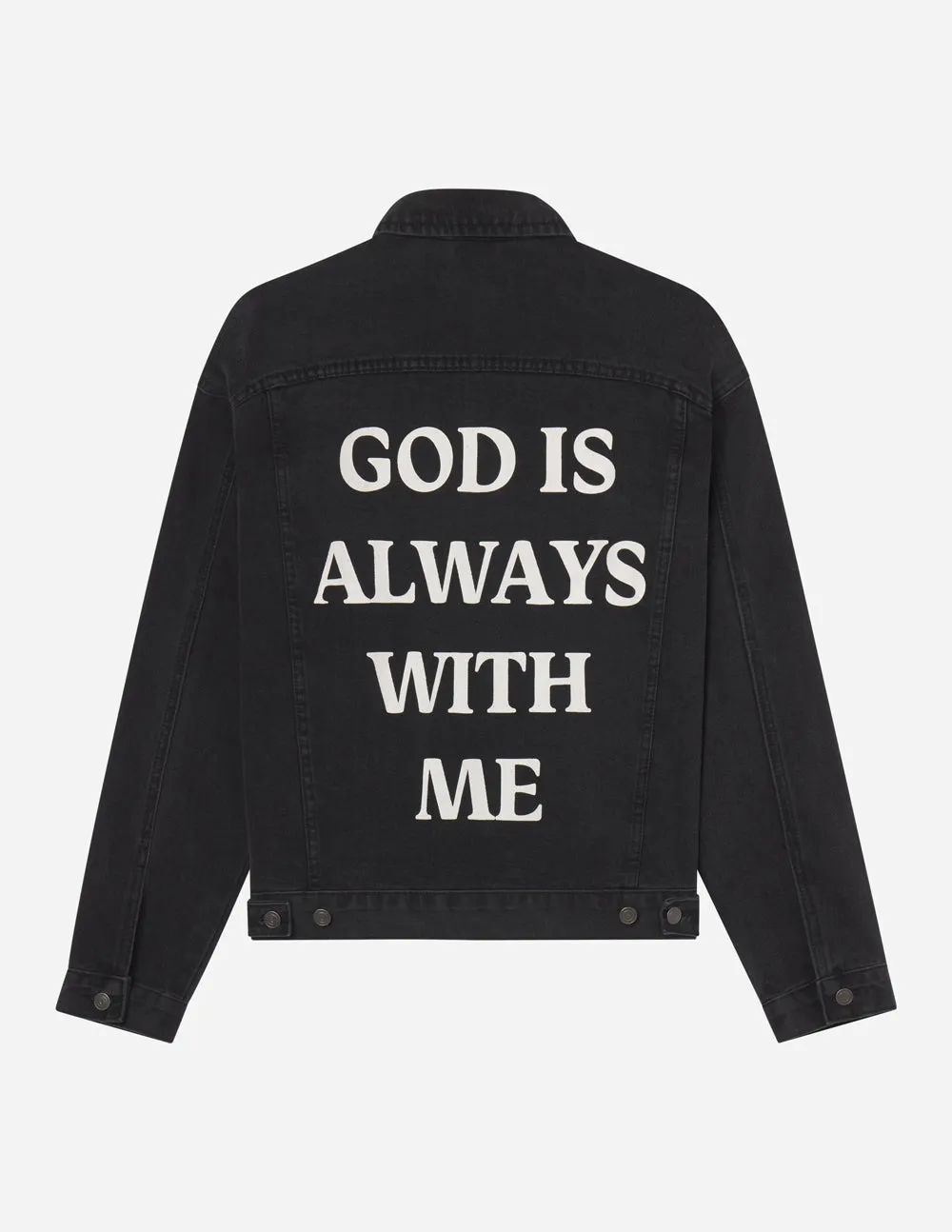 God is Always With Me Denim Jacket