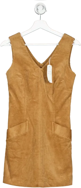 Jack wills Brown Hillmead Corduroy Dress Camel UK 4