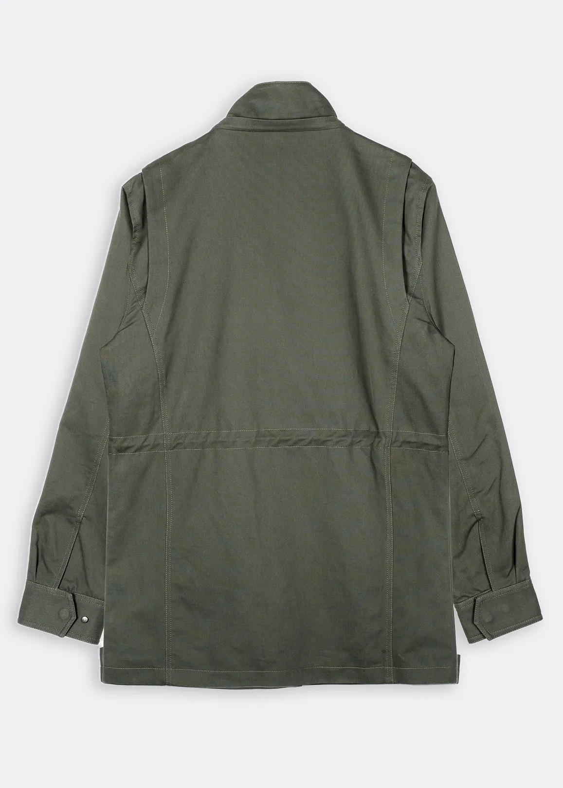 Konus Men's M-65 Jacket With Oversized Hood in Olive