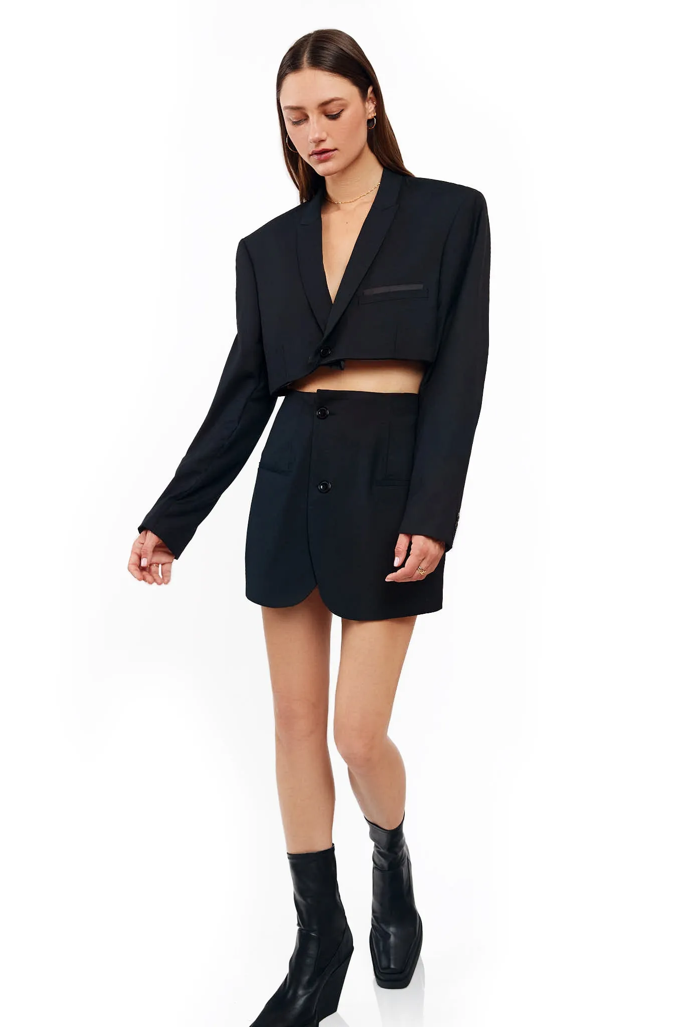 Leana Crop Suit Blazer