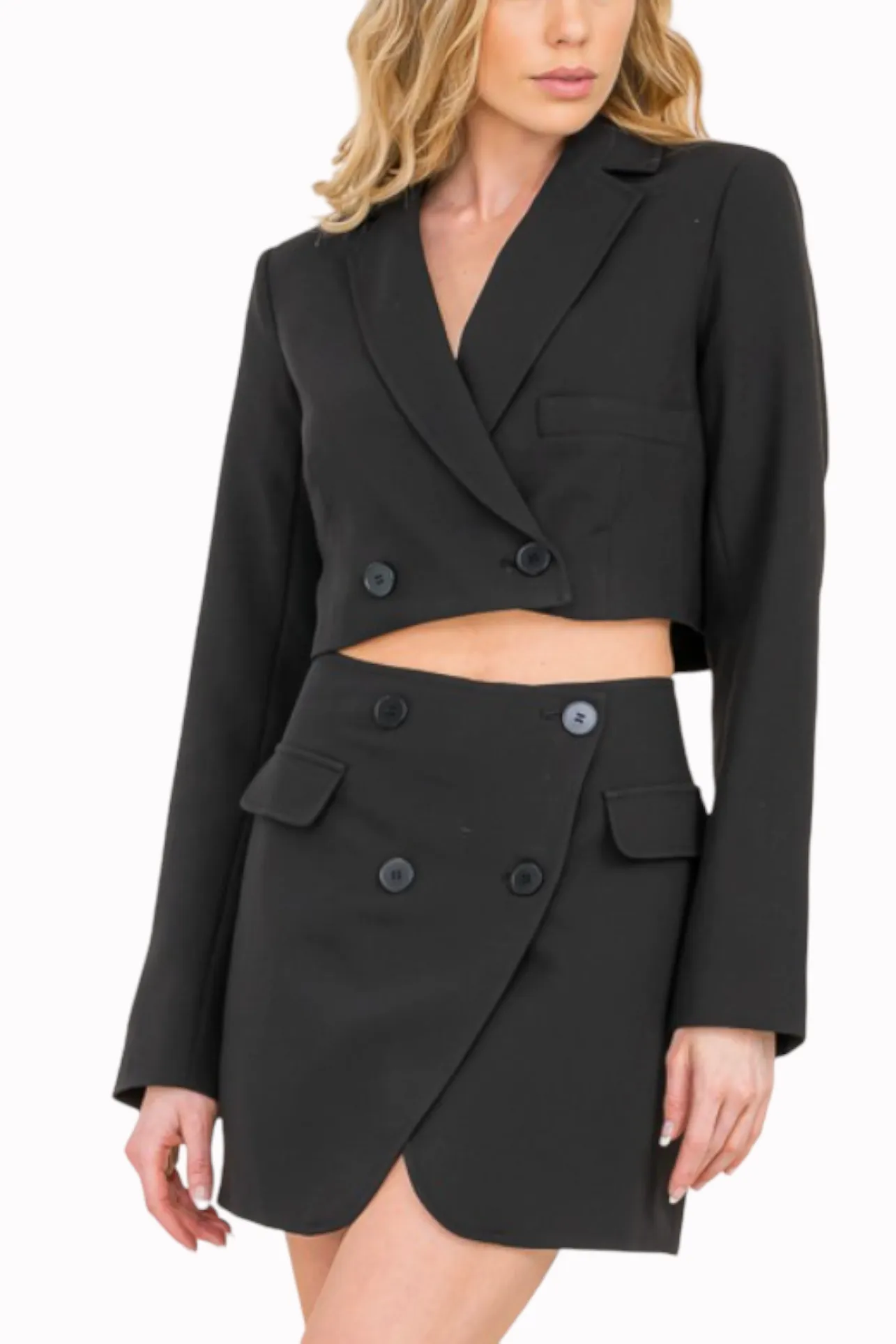 Leana Crop Suit Blazer