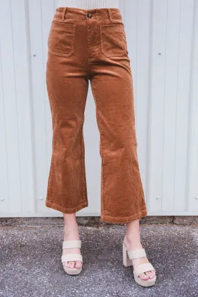 Lennox Wide Leg Corduroy Pants, Camel