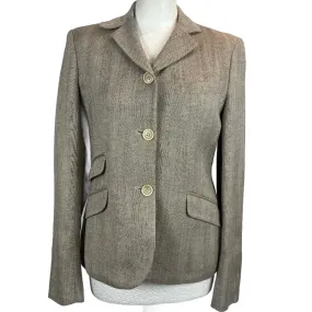 Loro Piana Moss Herringbone Linen Jacket S