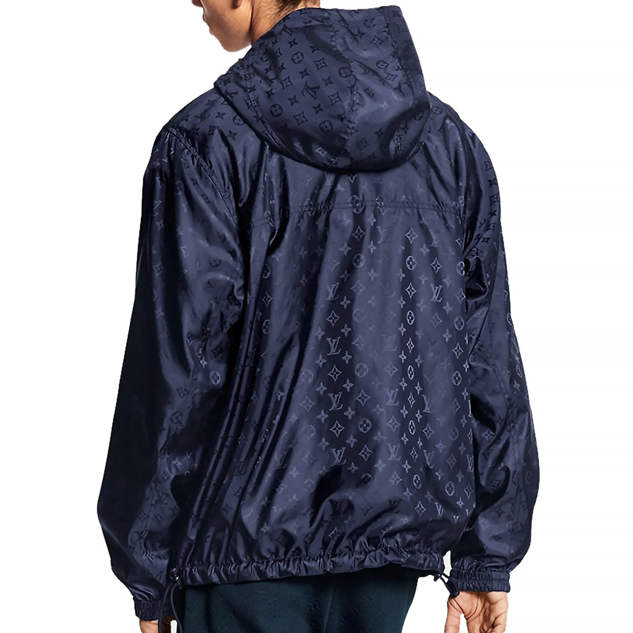 Louis Vuitton LV Monogram Reversible Navy Blue Windbreaker Jacket – Stylish & Versatile Outerwear