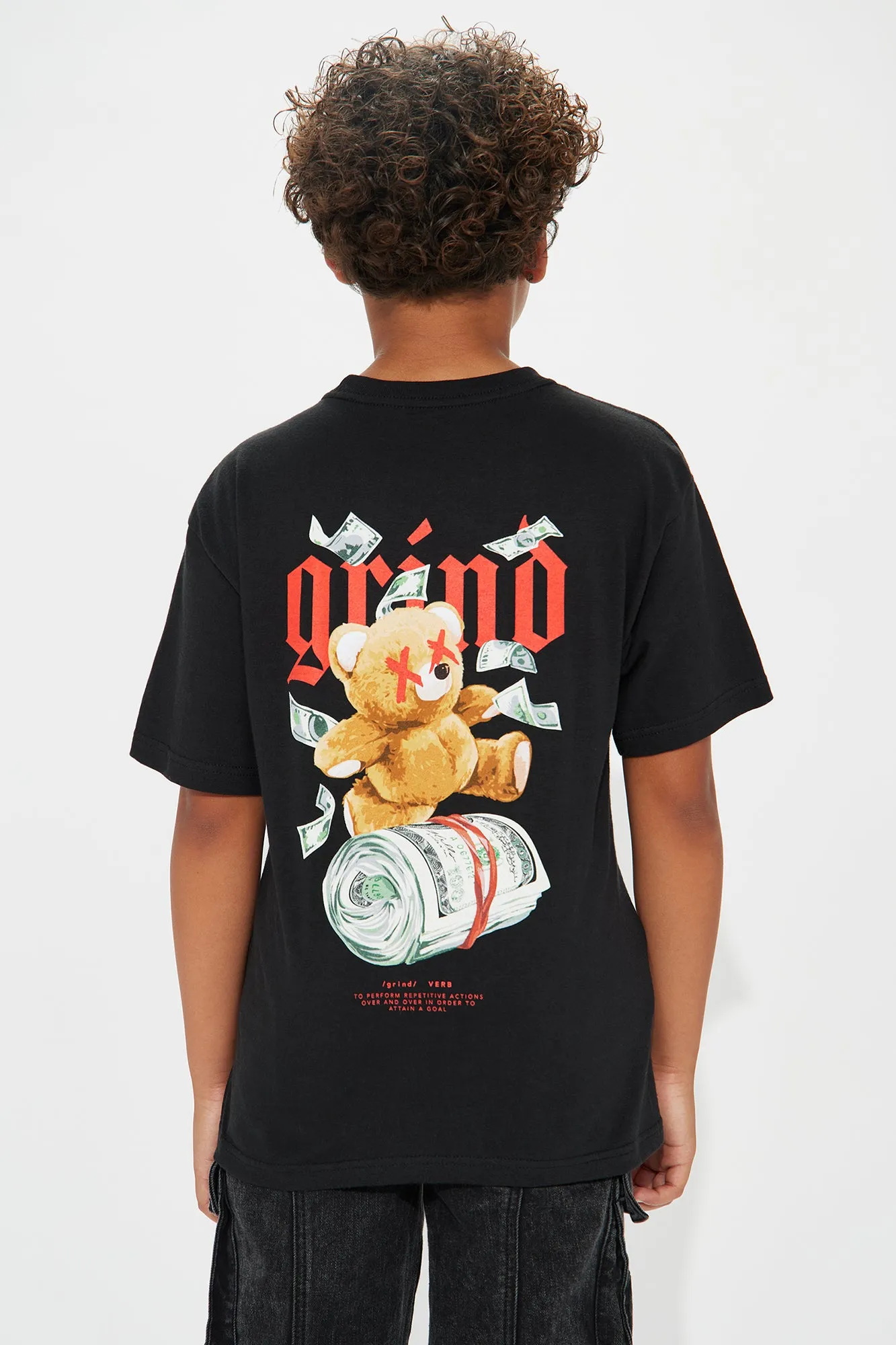 Mini Grind Teddy Bear T-Shirt - Black