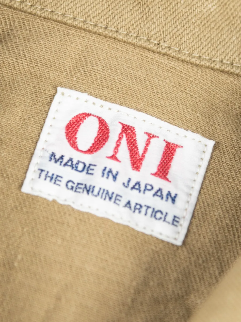 ONI Denim 03501-KHBESF "Super Low Tension Khaki-Beige" 12oz Coverall Jacket