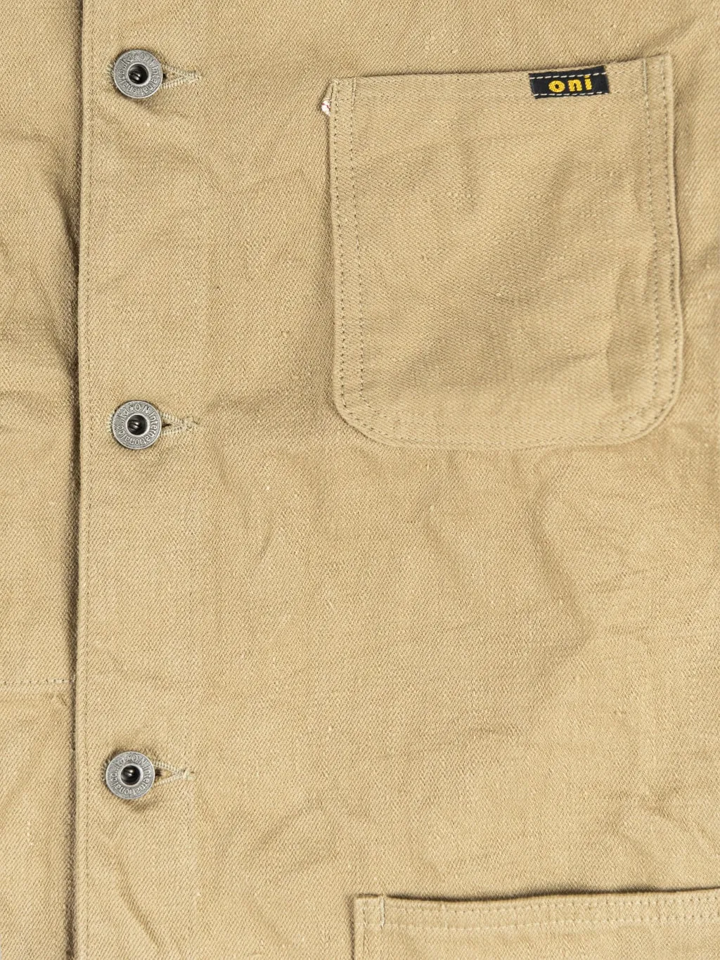 ONI Denim 03501-KHBESF "Super Low Tension Khaki-Beige" 12oz Coverall Jacket