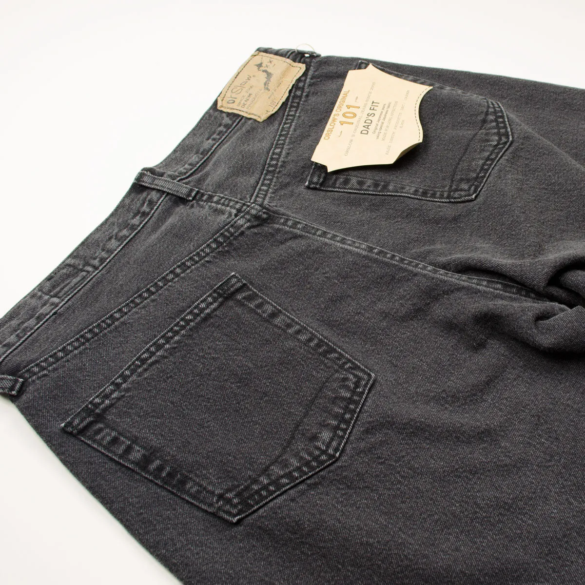 orSlow - 101 Dad's Fit Denim Pants - 90's Black Denim Stone Wash