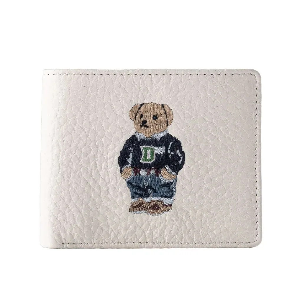 POLO RALPH LAUREN Bear Leather Bifold Wallet - WHT