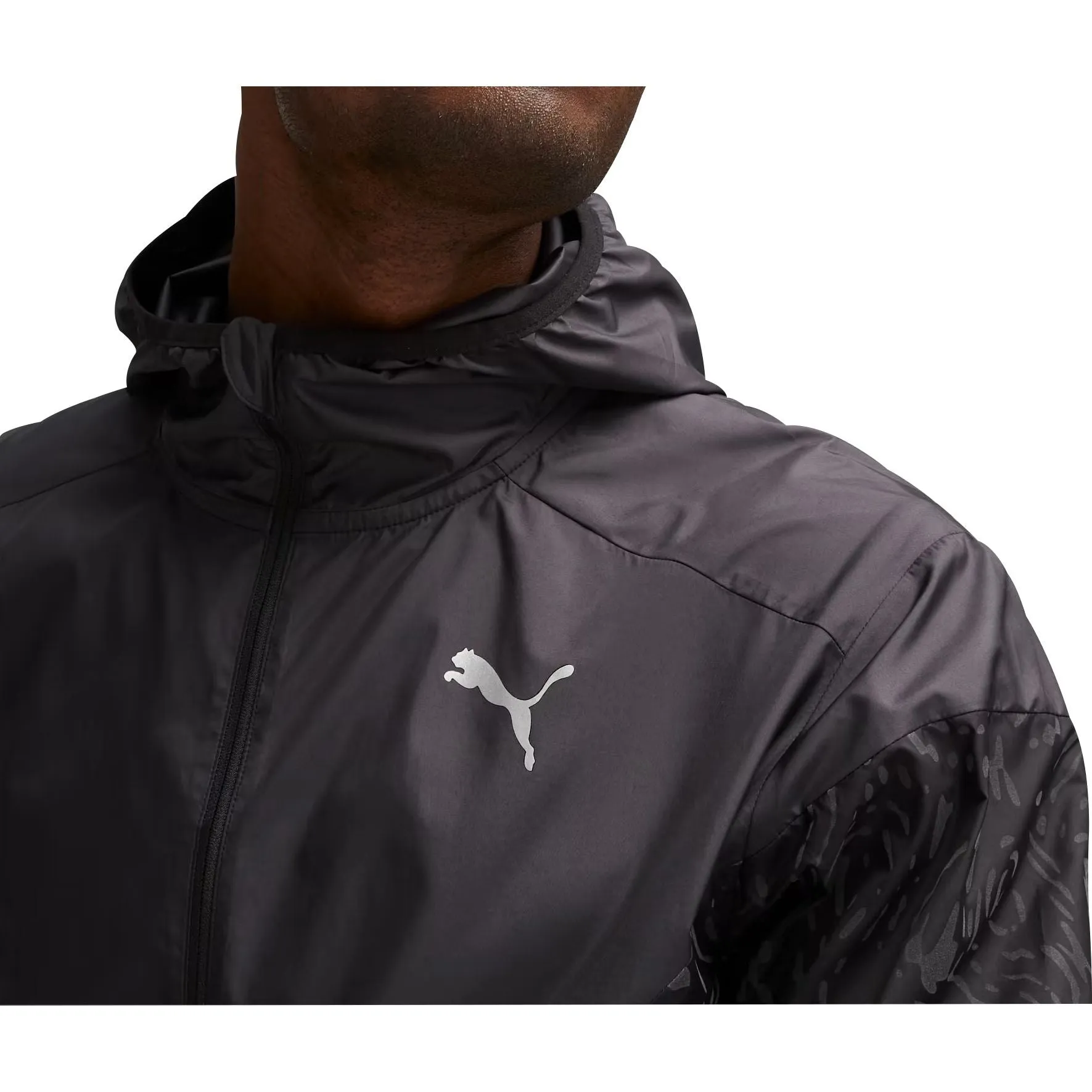 Puma Lightweight Mens Running Jacket - Black